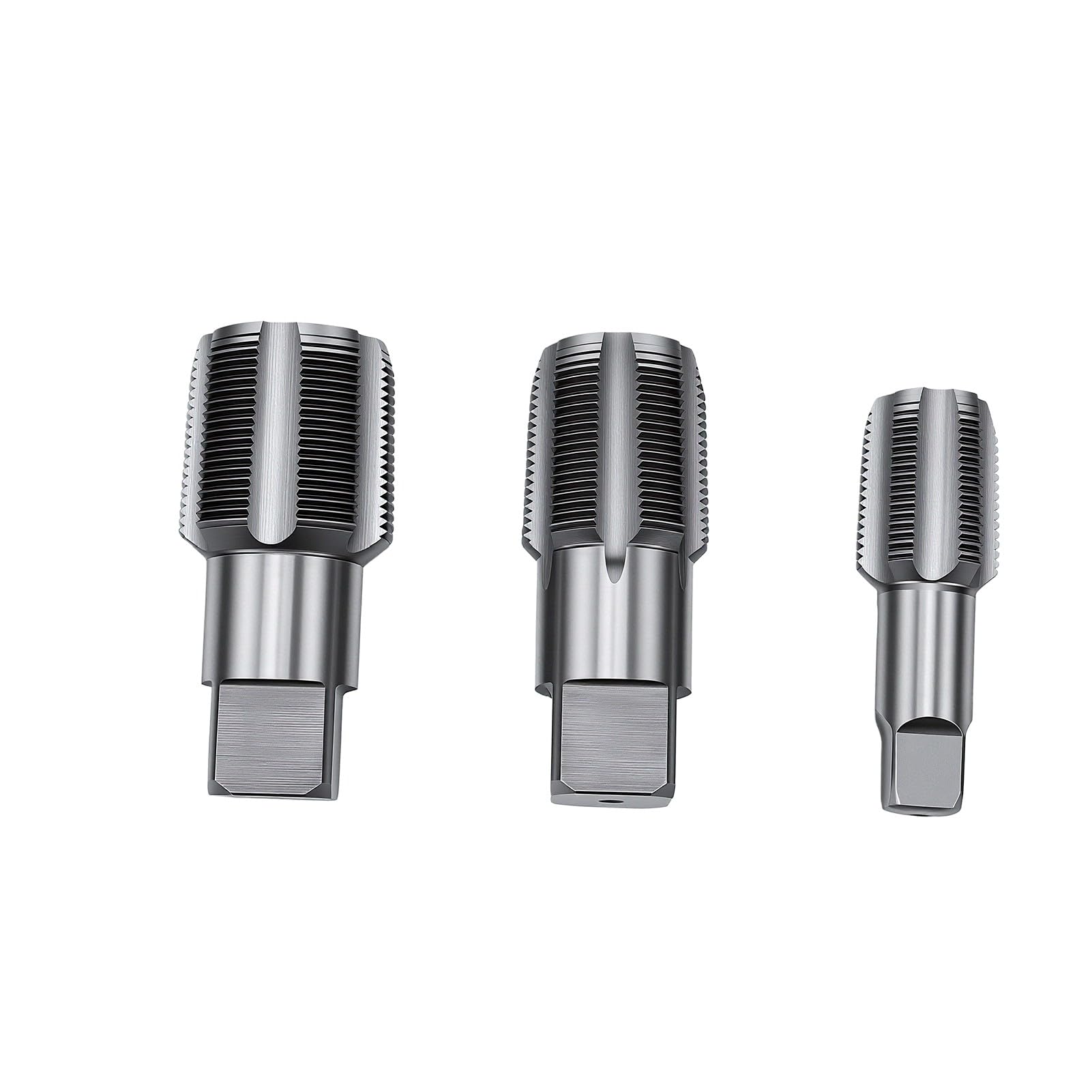 Bewinner Juego de Grifos de Plomería con Rosca Manual, 3 uds., 1 Pulgada, 1-/2 Pulgadas, /4 Pulgadas, Grifo de Tubería NPT de Acero Al Carbono para Construcción Automotriz