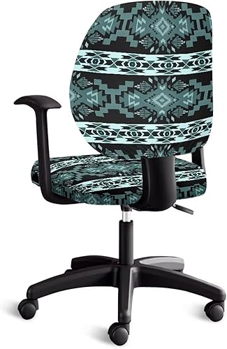 Miniatura 2 de Southwest - Funda elástica elástica para silla de computadora, antideslizante, para silla de juego, funda verde para silla de escritorio, funda