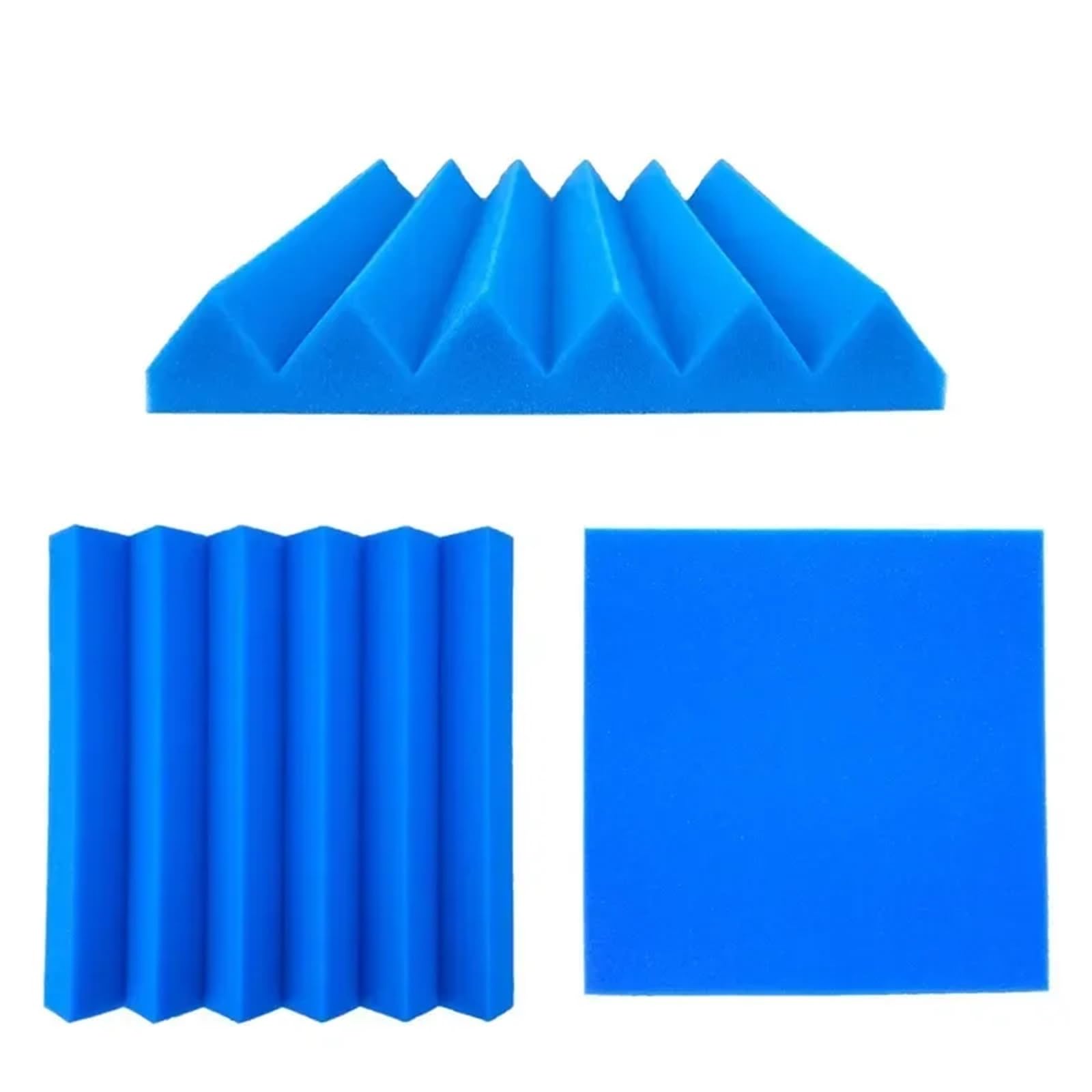 Cuñas de espuma acústica for estudio, Panel insonorización, esponja tratamiento absorción aislamiento a prueba sonido Para amortiguar el sonido(Blue)