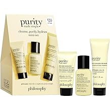 philosophie puret&eacute; fait simple nettoyant pour le visage en une &eacute;tape - avec de l'huile de graines de mousse de prairie nettoie et fait fondre doucement la salet&eacute;, l'huile et le maquillage tenace sans paraben