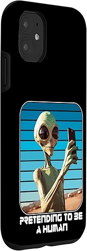 Miniatura 9 de iPhone 1212 Pro Alien Pretending To Be A Human Halloween Funda para mujeres, hombres, niños