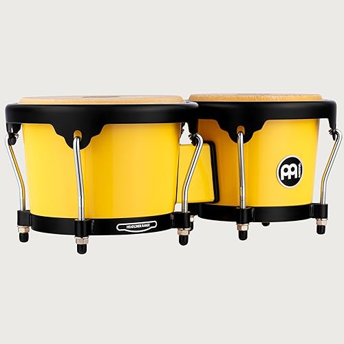 Miniatura 83 de Meinl Percussion HB100SNT-M bongós de madera natural de 6 3/4 y 8 pulgadas, Negro