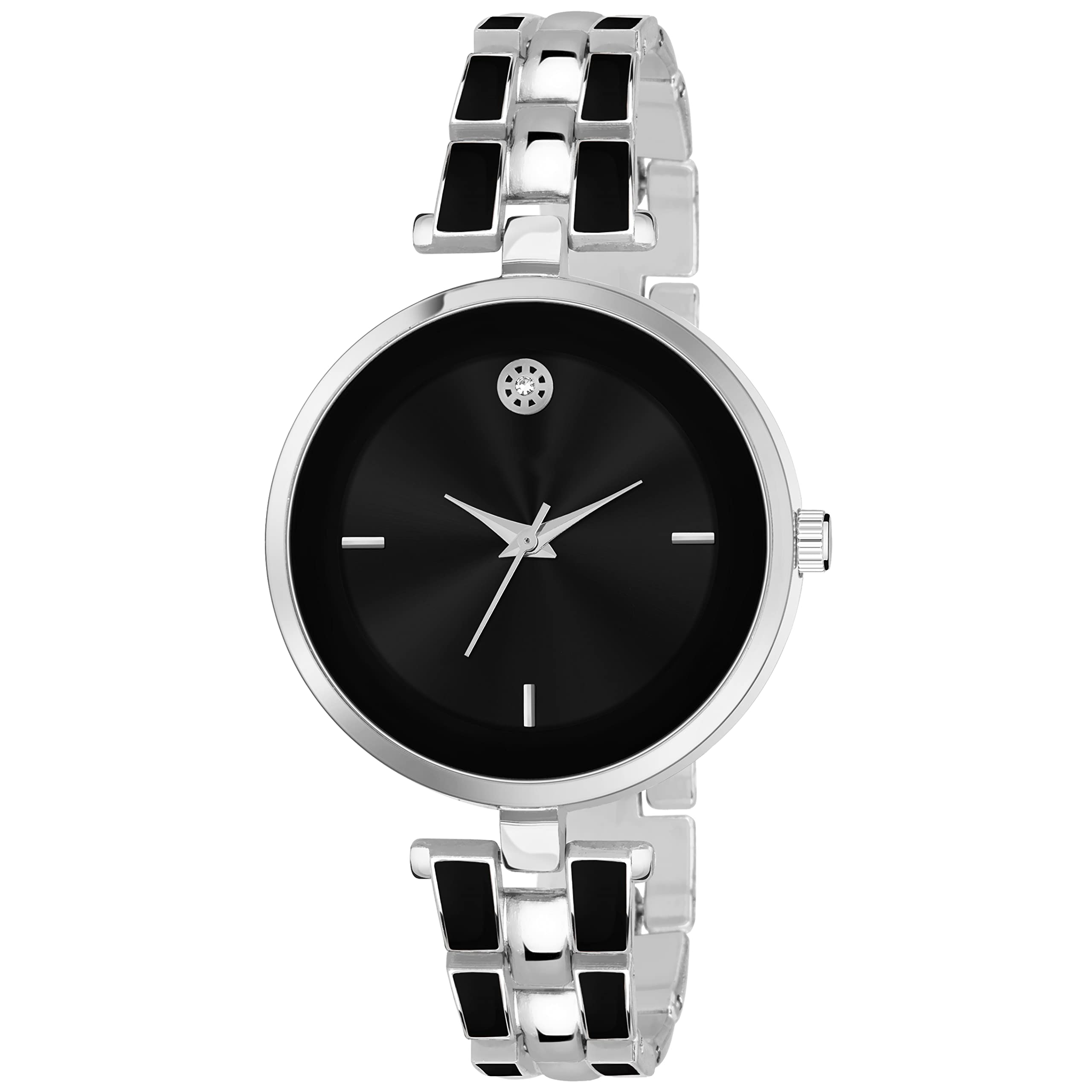 WANTONStunning Mina Design Rosegold&Silver Strap with Solid dial Colours Watch for Womens