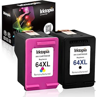 Inktopia Remanufactured Ink Cartridge Replacement for HP 64XL 64 XL (1 Black,1 Tri Color) Compatible with HPEnvy Photo 715...