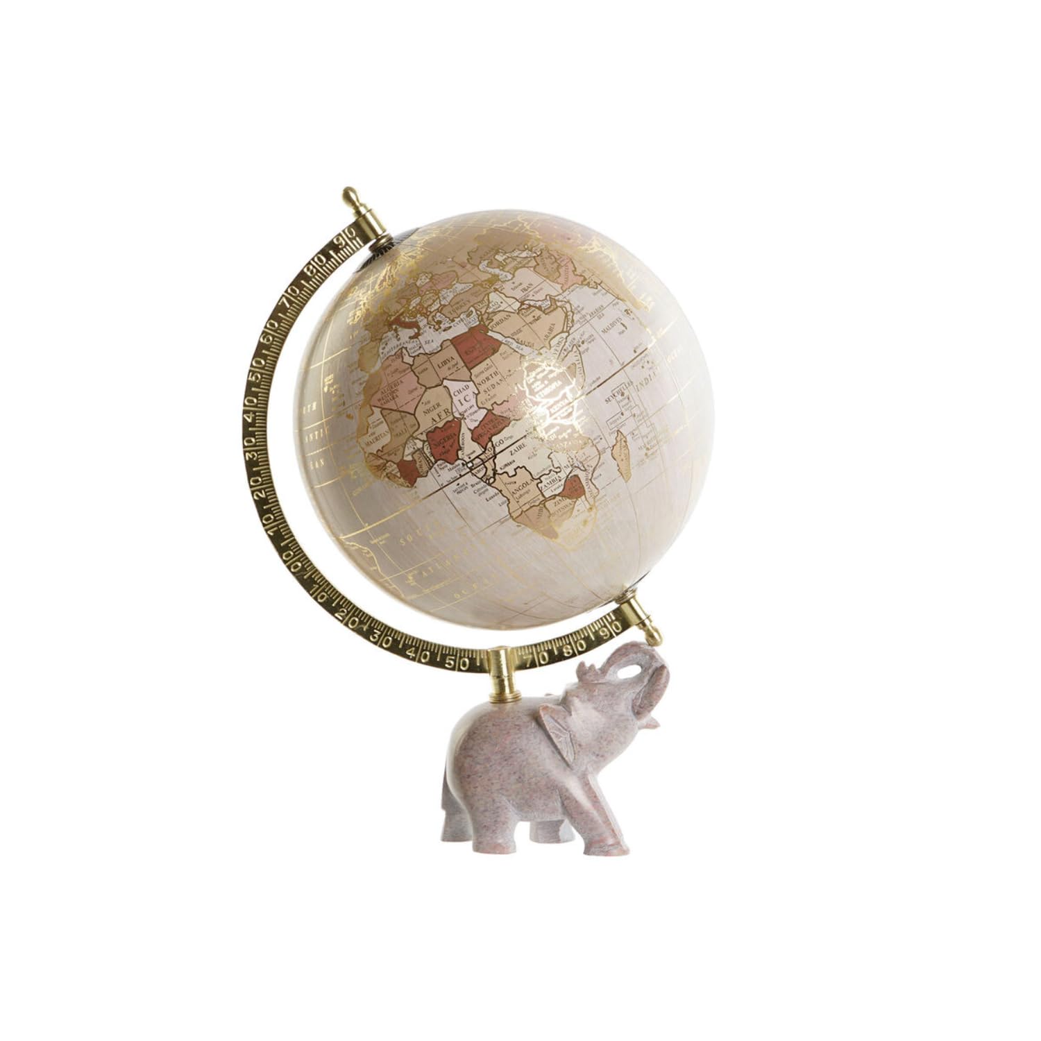 Globe terrestre standard DKD Home Decor marron et beige pour bureau