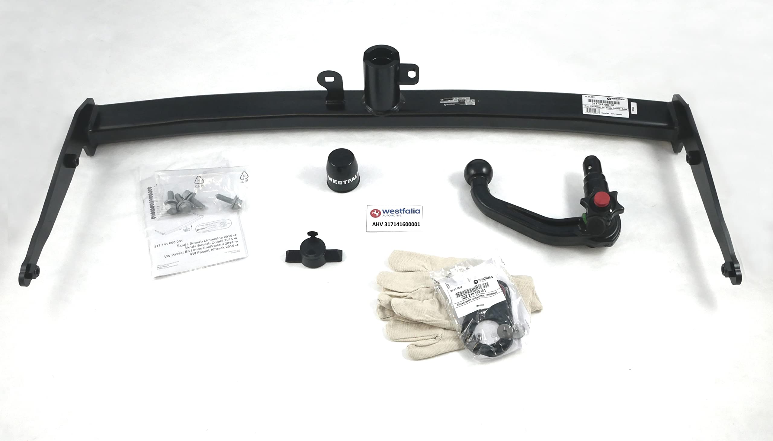 Westfalia Anhängerkupplung Abnehmbar Für VW Passat B7 & CC | Mit 13-poligem Elektrosatz