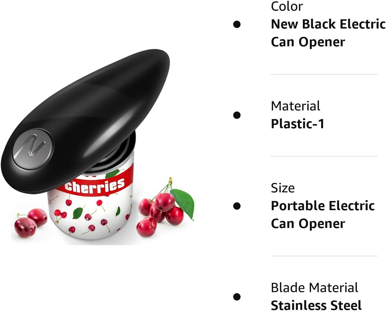 Electric Can Opener One Touch Switch Smooth Edge Automatic Electric Can Opener, Food-Safe and Battery Operated Handheld Can Opener, Kitchen Gifts for Arthritis and Seniors : Home & Kitchen