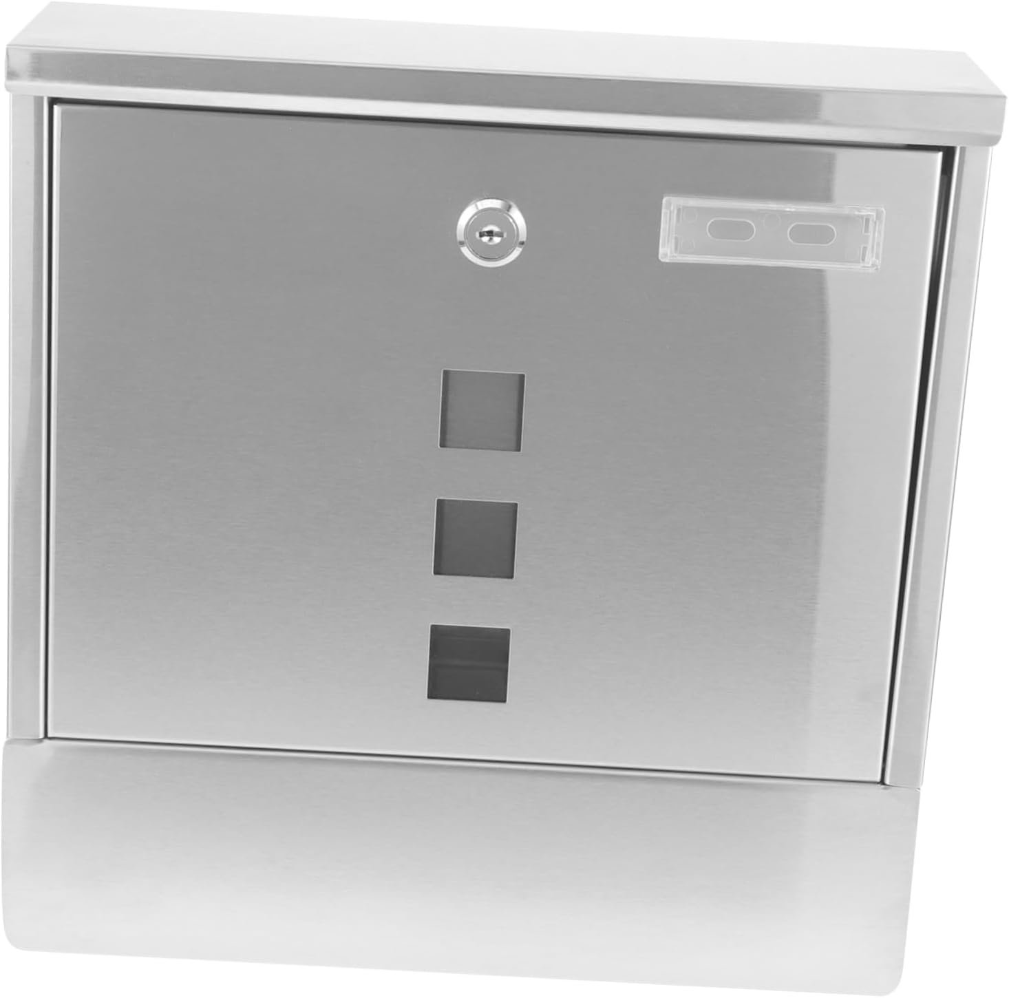 Lockable Stainless Steel Mailbox Wall Mount for Home and Outdoor Use Metal Mail Box with Window Secure Mailbox for Letters and Newspapers with Ample Capacity