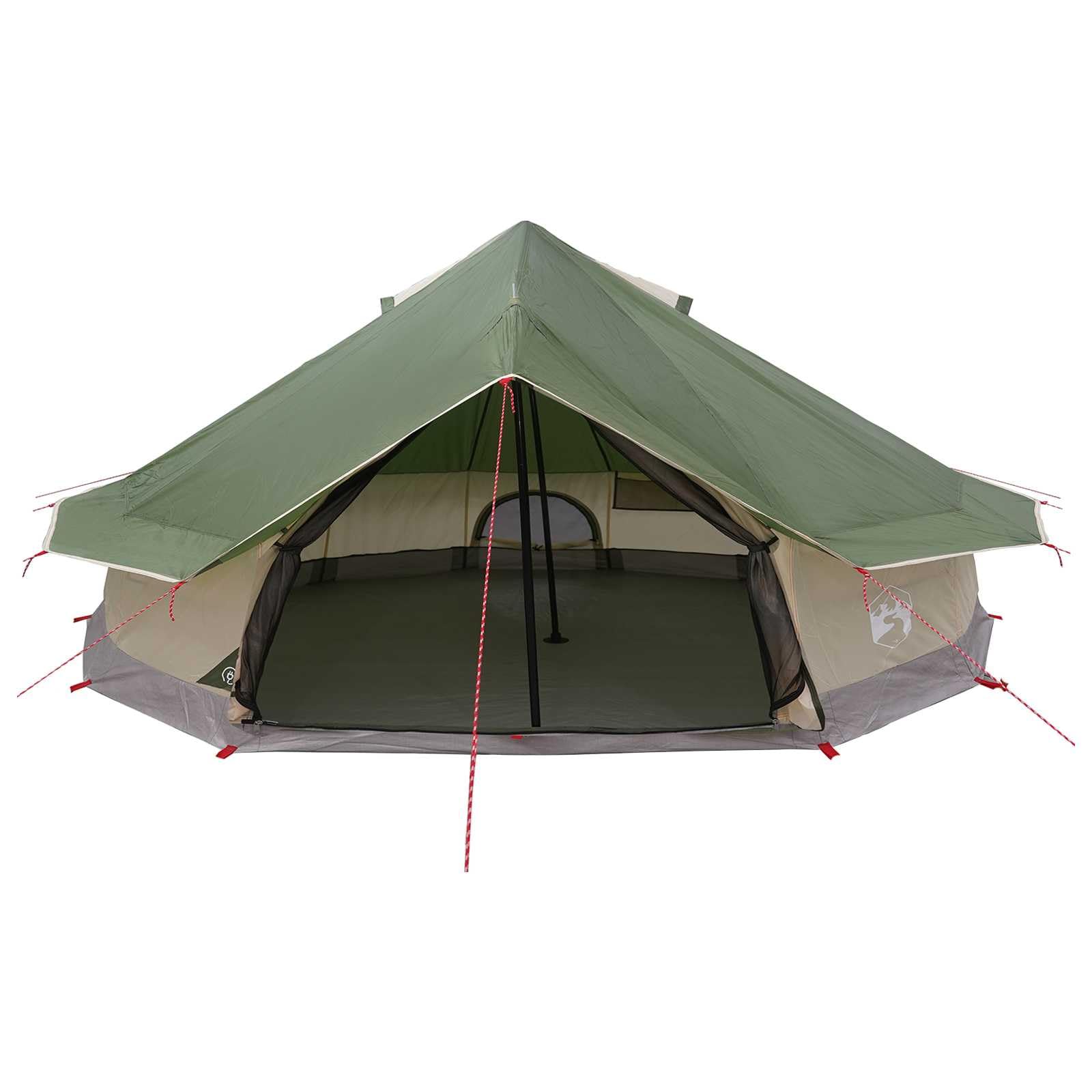 Namiot Tipi zielony, 800 x 800 x 430 cm, z poliestru i stali, namiot samorozkładający z dachem, składany, na kemping, kemping, festiwal, plażę i do podróży na świeżym powietrzu