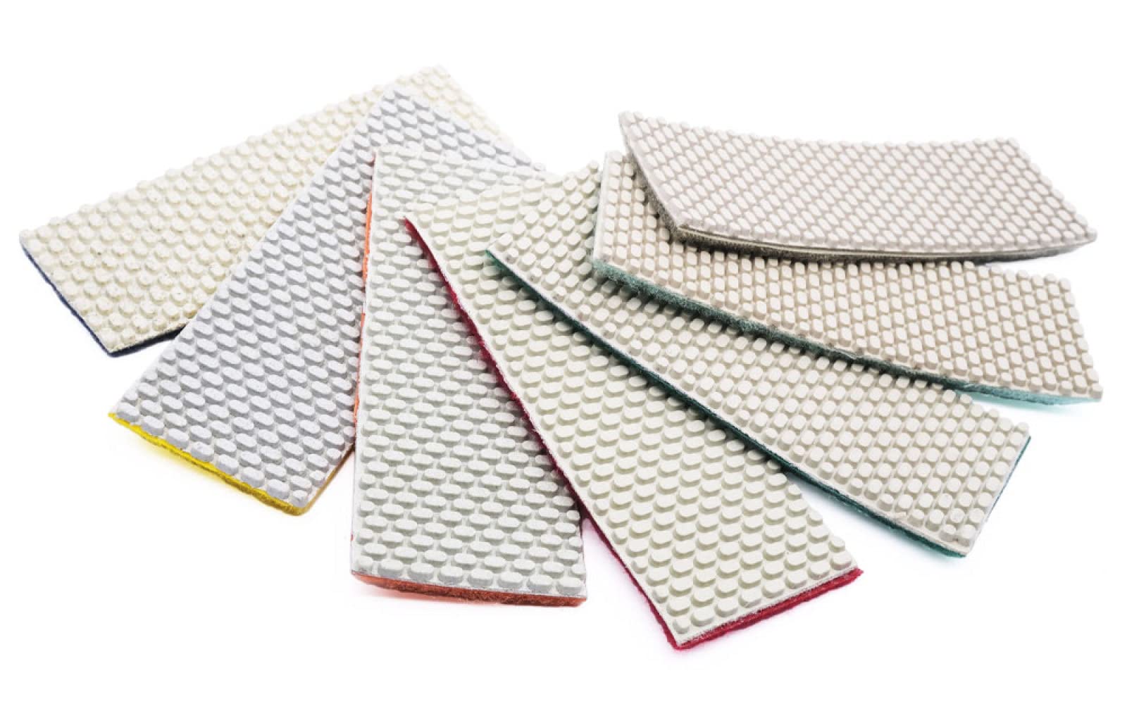 Almohadillas pulidoras de diamante, Almohadillas de pulido de diamante a mano, 8 piezas, resina flexible for hormigón, vidrio, mármol, piedra, hoja de pulido con almohadilla de respaldo de goma