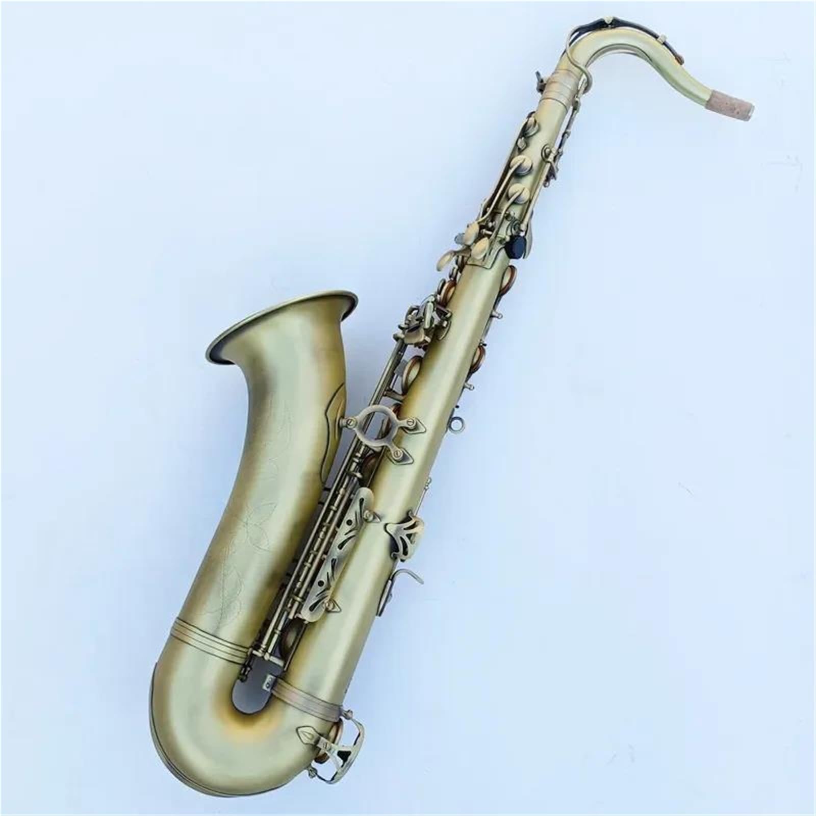 Saksofon Tenorowy Mosiądz Antyczny B Instrument Dęty Drewniany Z Ustnikiem Futerałowym I Szyjką Z Trzciny Saksofon