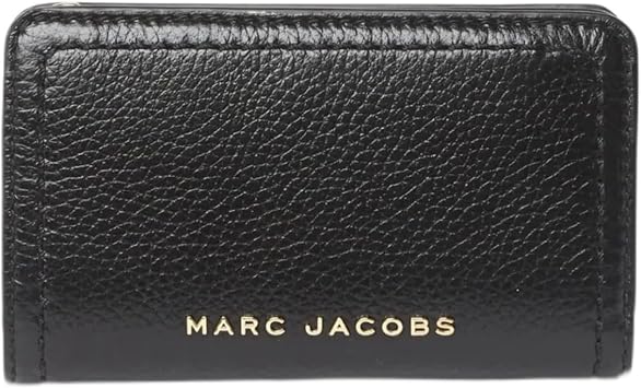 Marc Jacobs Black With Gold Hardware Groove Medium Bifold Womens Leather Wallet