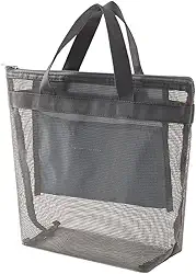 Bolsa de praia de malha feminina extragrande bolsa de praia bolsa de ombro para compras, viagens e férias