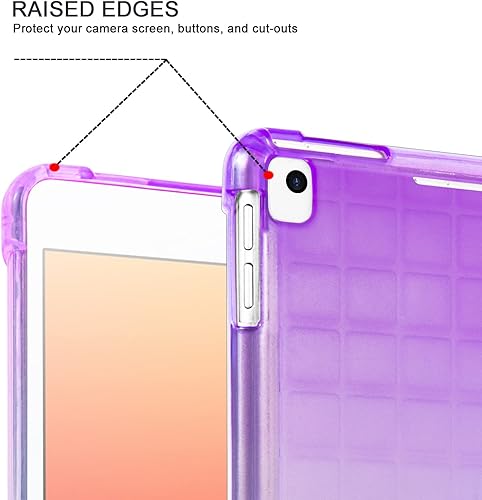 Miniatura 4 de KIQ Funda para iPad 10.2, 9, 8 y 7 generación, con protector de pantalla de vidrio templado, TPU colorido a prueba de golpes, compatible con Apple