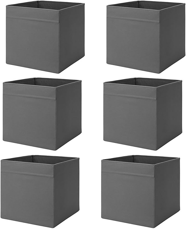 Ikea Drona Box (Dark Gray, 6 Pack (L:15" x W:13" x H:13"))