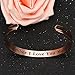 Milamiya Remember I Love You Mom' Cuff Bangle Bracelets from Mom and Daughter Birthdays (mom Rosegold)