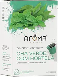 Aroma Selezione Cápsulas De Chá Verde Com Hortelã Compatível Com Nespresso Contém 10 Cápsulas
