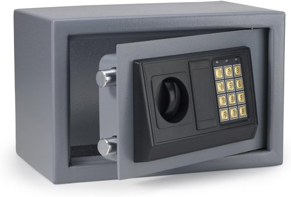 Neiko 61013 Digital Electronic Safe | Small Size | 12” 8” x 8” | Keyless Entry | Secure Hand Gun, Jewelry, Money and Documents, 550 Cubic Inches