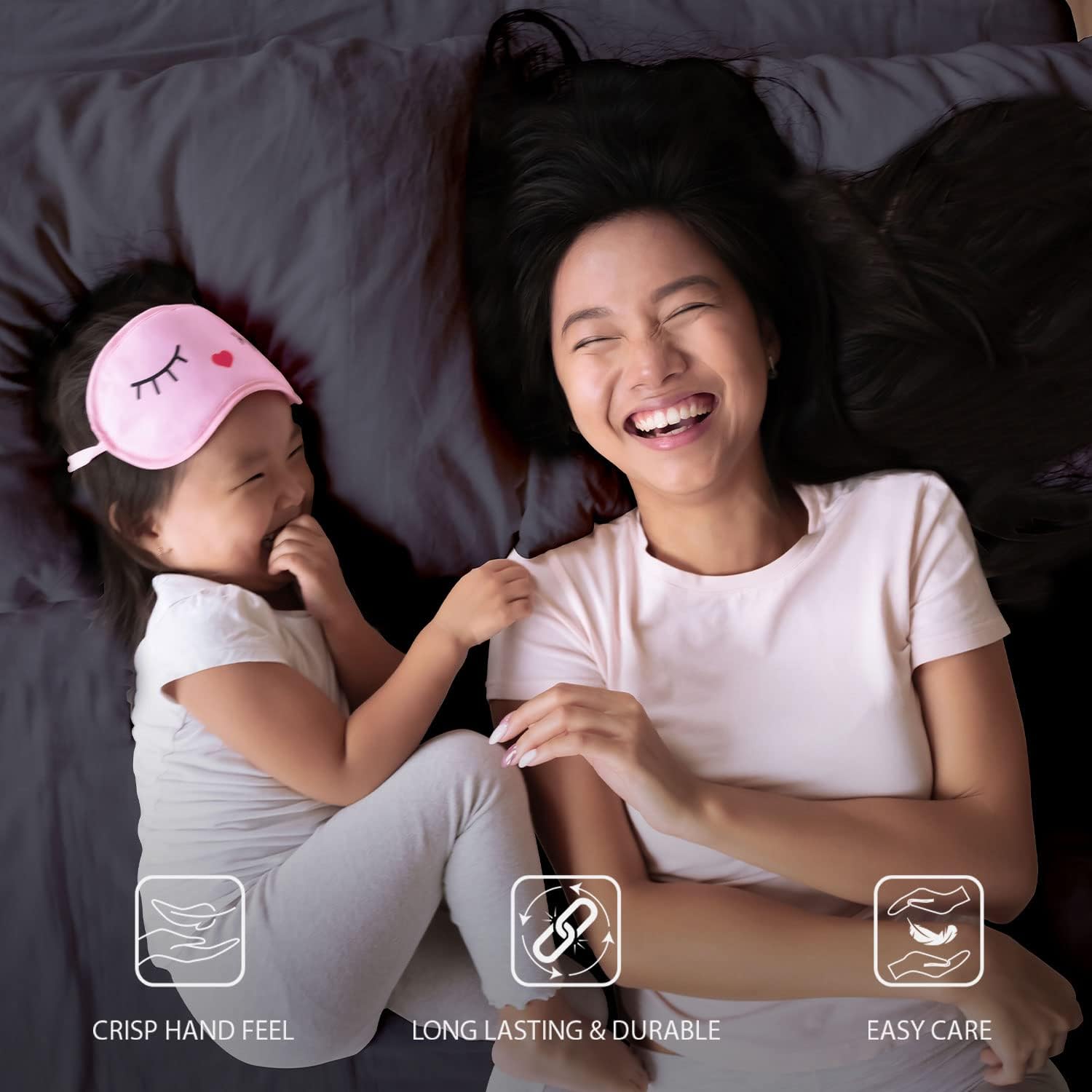 Sunday Home 100% Pure Cotton Percale Fitted Sheet - Dark Gray Twin XL Fitted Sheet for College Dorm - Long Staple Cotton Breathable, Comfy and Crisp Percale with 15" Deep Pockets-Oeko-TEX® Certified
