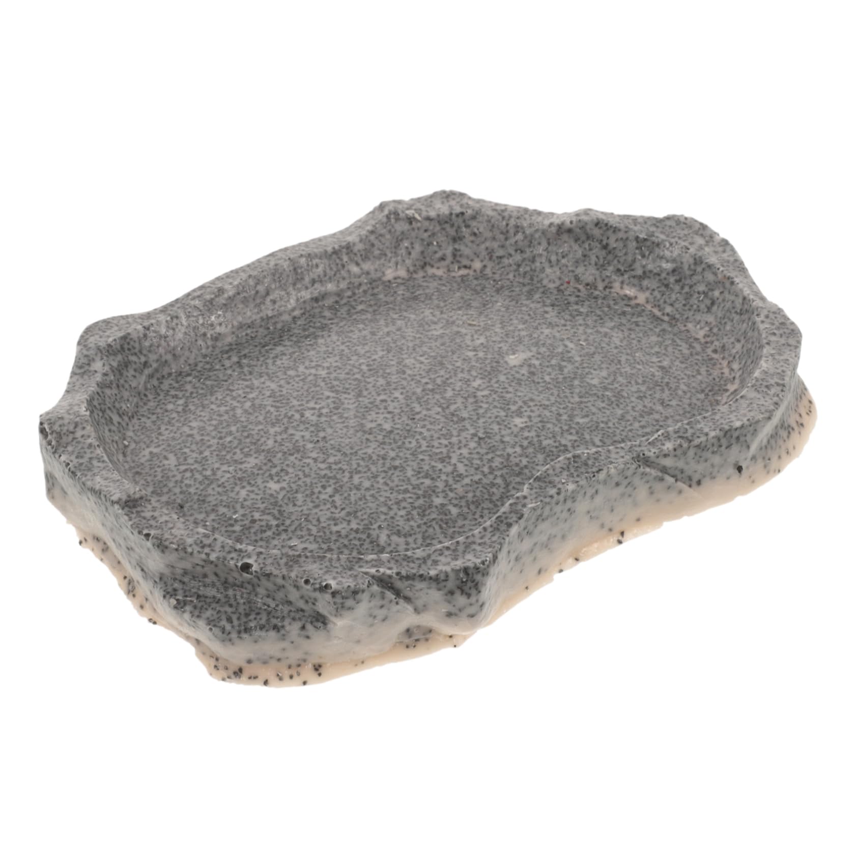 Milisten 4piezas Tazón De Resina para Alimentación De Reptiles Cuenco Simulación De Piedra para Comida y Agua De Mascotas como Lagartijas y Ranas