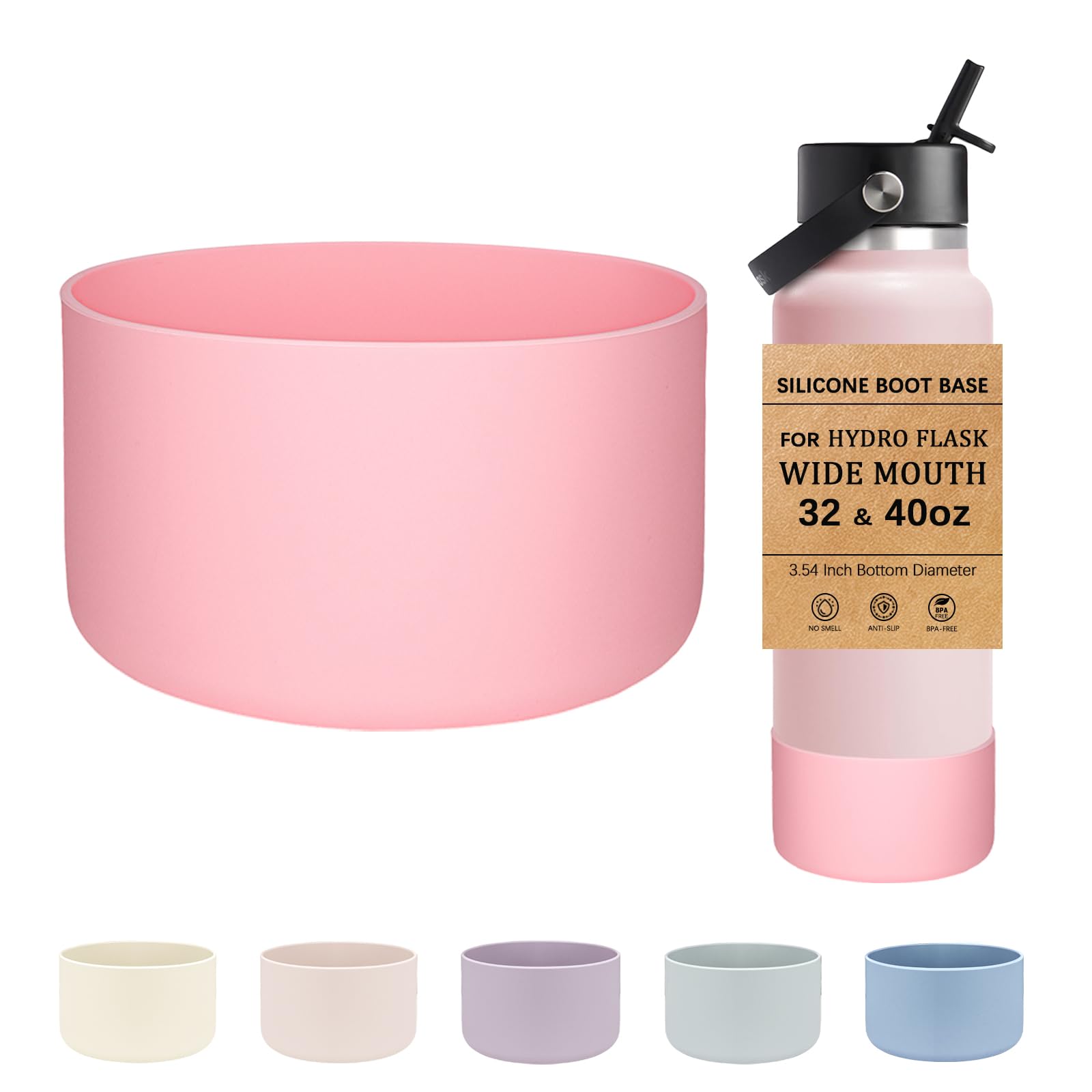 HEYSKAY Silicone Boot Base for Hydro Flask Wide Mouth 32-40oz Water Bottle