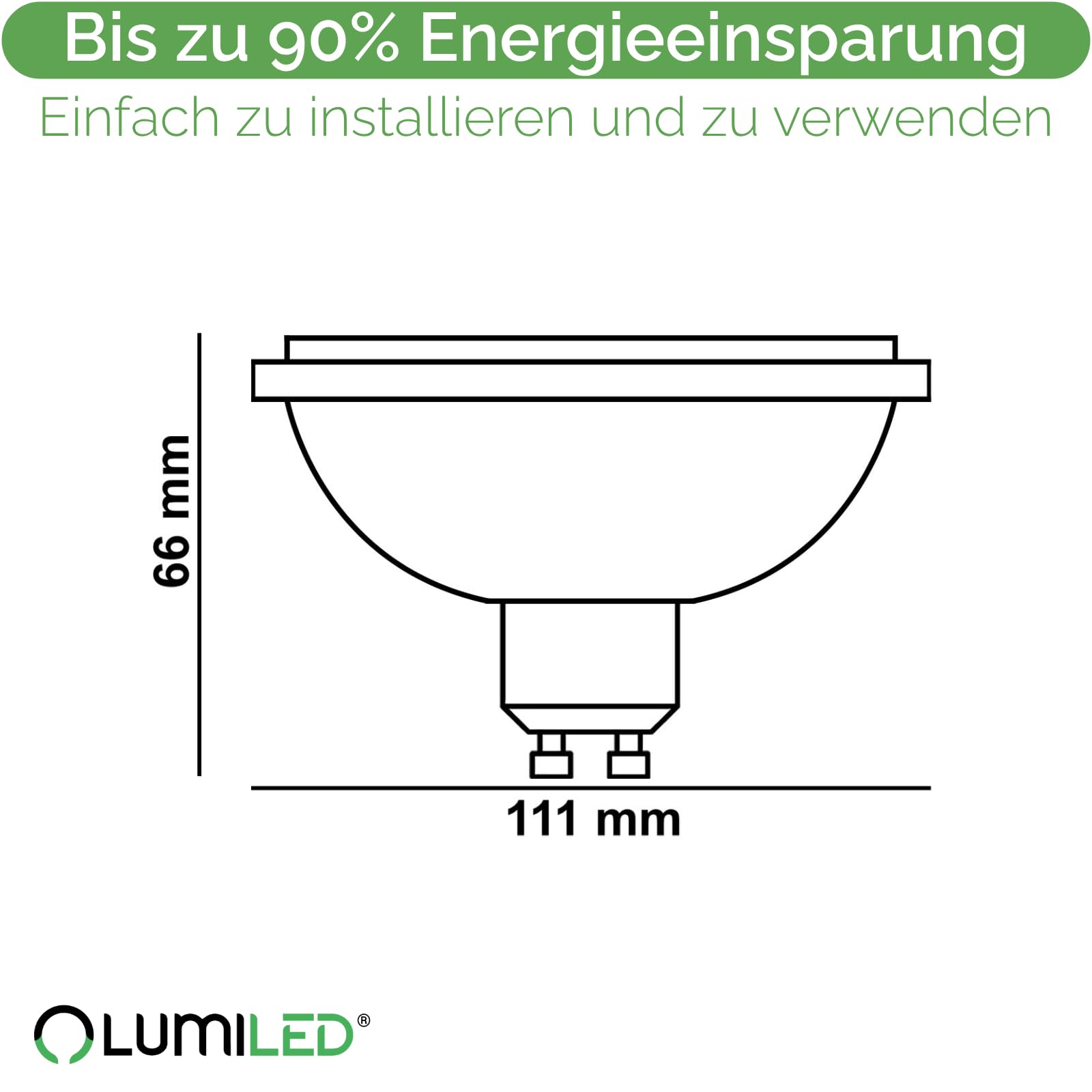 Lumiled Juego de 10 bombillas LED ES111 GU10, 230 V, 15 W (equivalente a 100 W), color blanco neutro, 4000 K, ángulo de haz de 38 grados, blanco, 1521 lúmenes, Ra>80