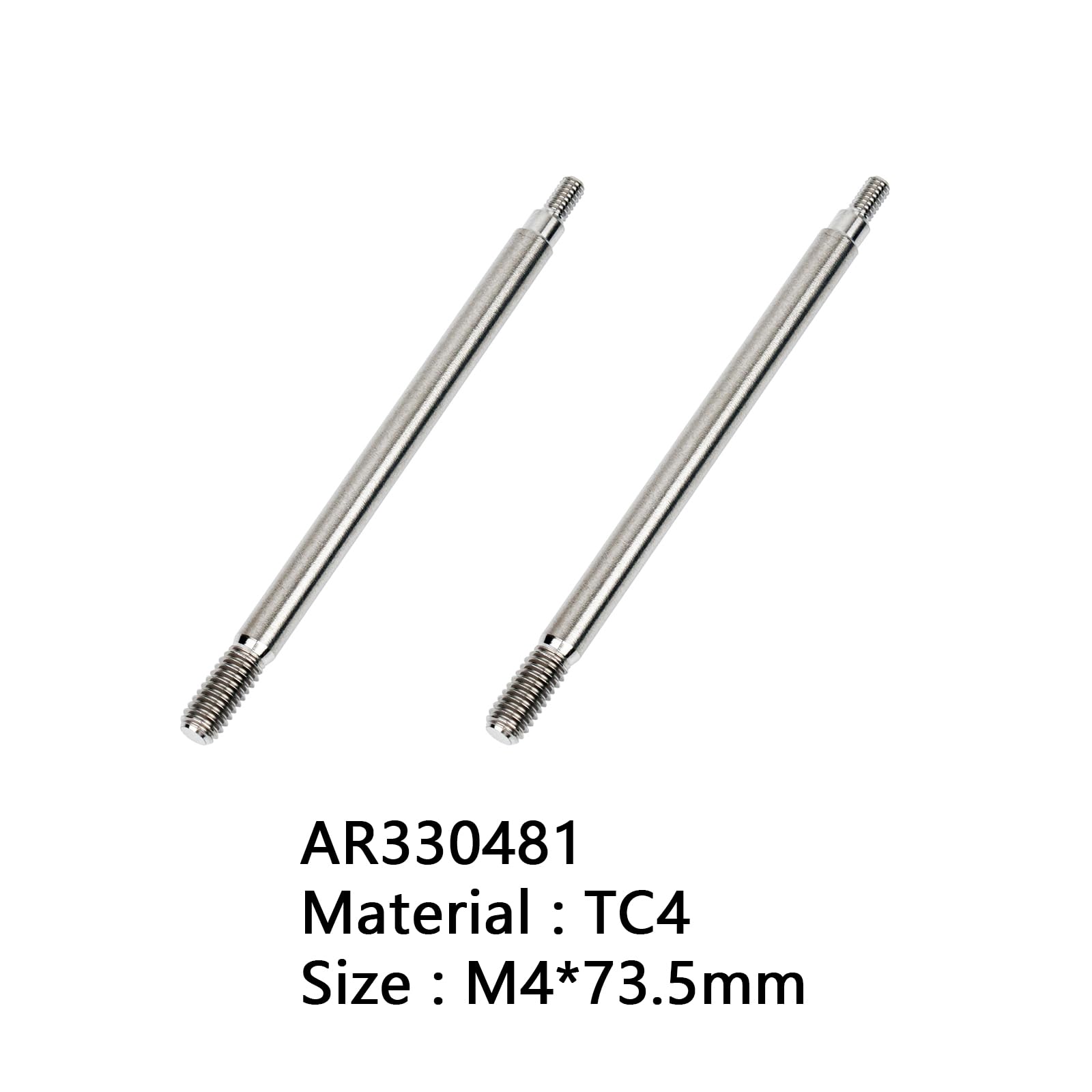 Titanium Alloy Shock Shaft for ARRMA 6S 1/8 Kraton/Notorious/Outcast 1/7 Mojave/BigRock,TC4 2PCS RC Car Upgraded Parts AR330481(R)