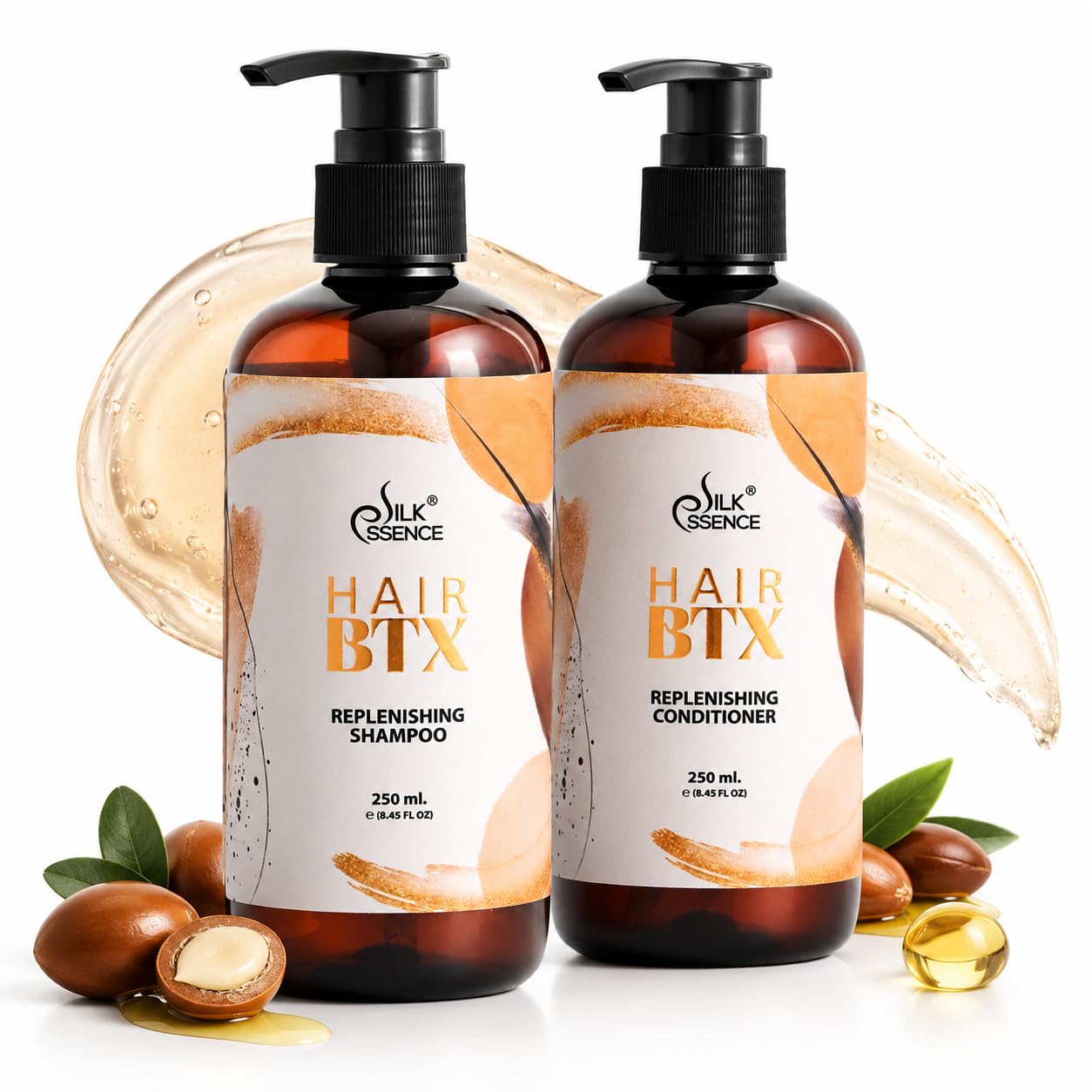 SILK ESSENCE BTX Replenishing Shampoo & Conditioner for Men & Women/for Unruly Damaged Hair/Nourishes & Damaged Hair/Silicone & Paraben Free (250Ml, Pack Of 2)-image-28