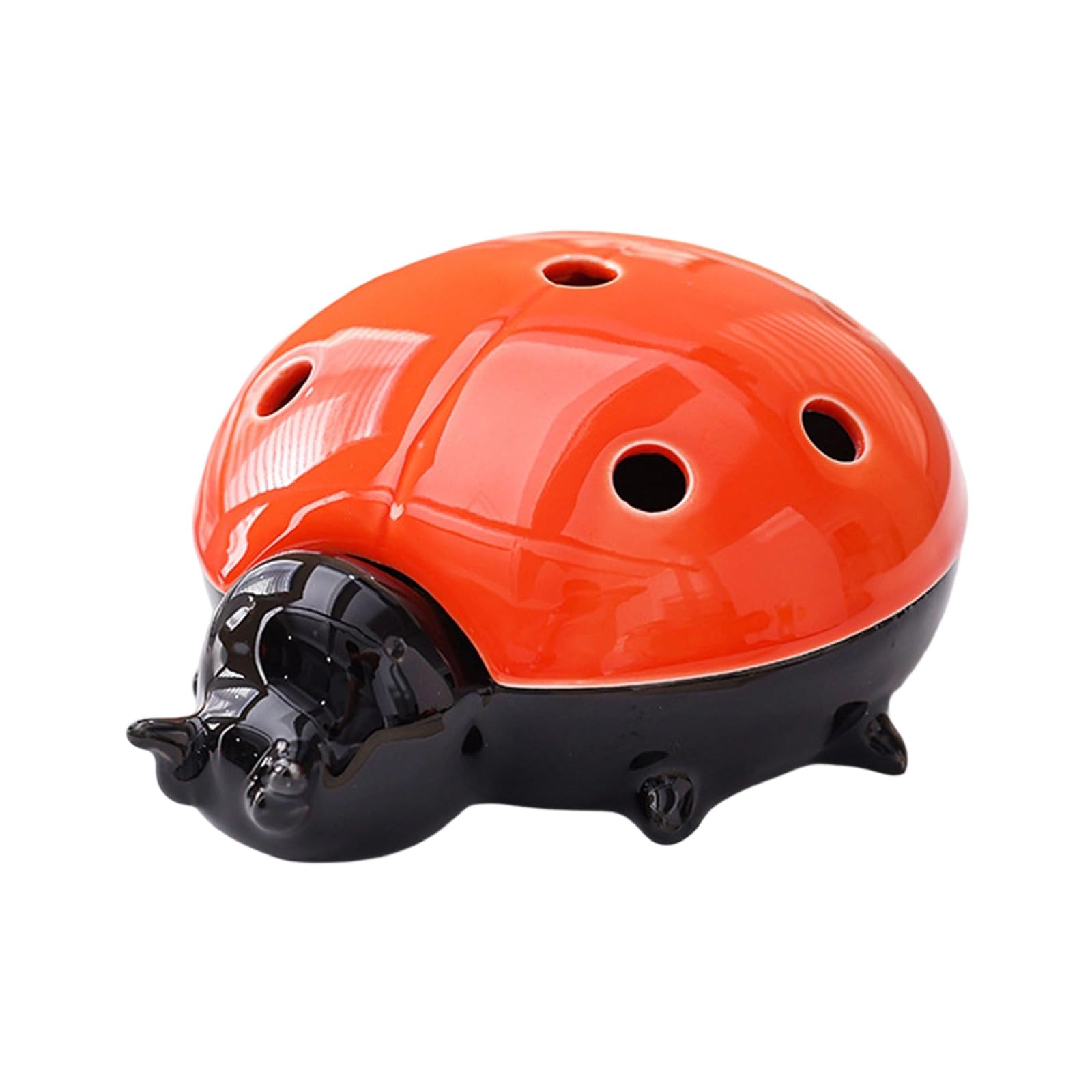 Kalttoy Decorative Ceramic Desktop Ashtray Ladybirds Theme Covered Ashtray Ashes Spreading for Home Study Room Decoration Decorative