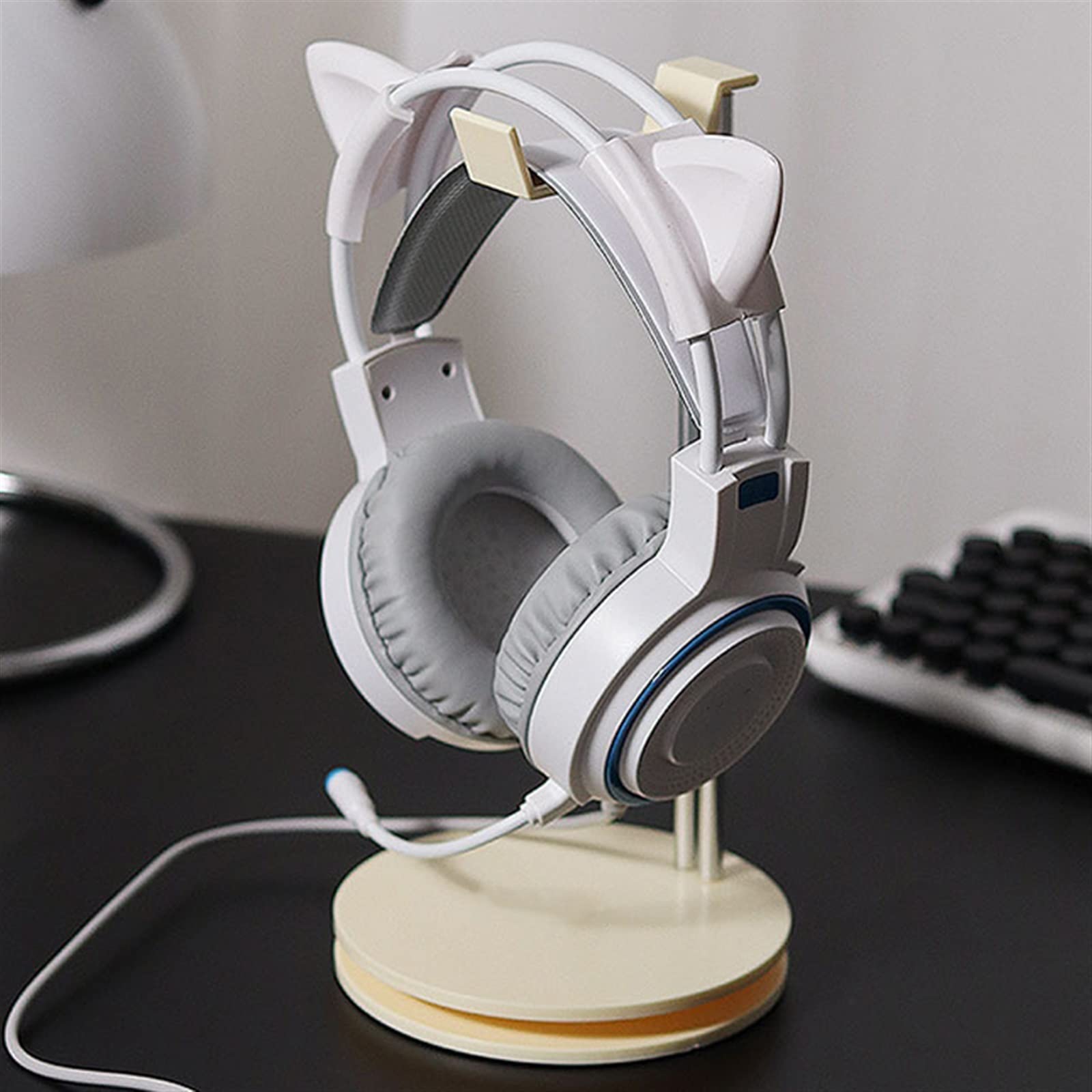 Mensola da scrivania in ABS con base antiscivolo Supporto for cuffie for PC sopra l'orecchio