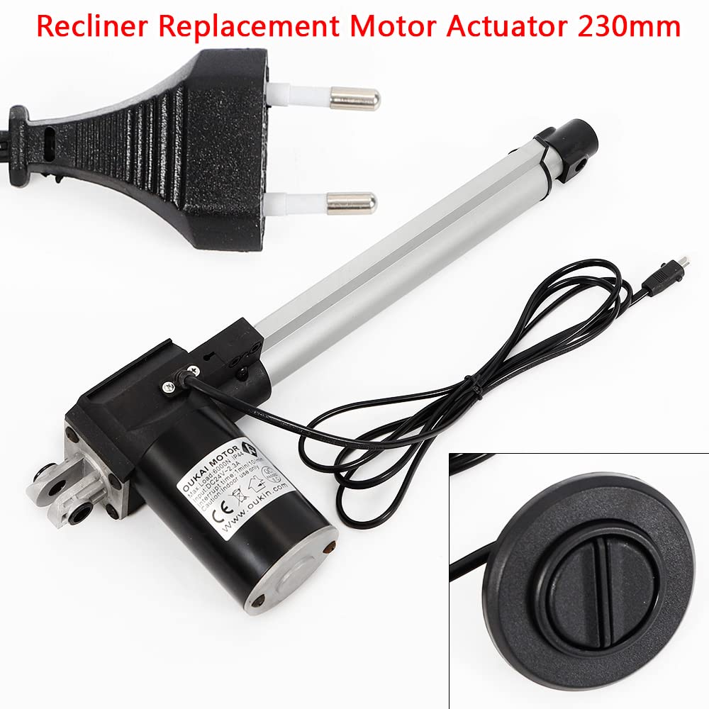 Recliner Elettrico Motore Actuator, Attuatore Lineare 600 kg Max Push/Pull, 230 mm, DC 24 V per Sedia Elettrica, Power Recliner