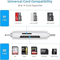 Vista 3 de Lector de tarjetas USB 3.0 USB C SD para iPhone, Mac, iPad, computadora Android, lector de tarjetas USB tipo C, lector de tarjetas micro SD, visor