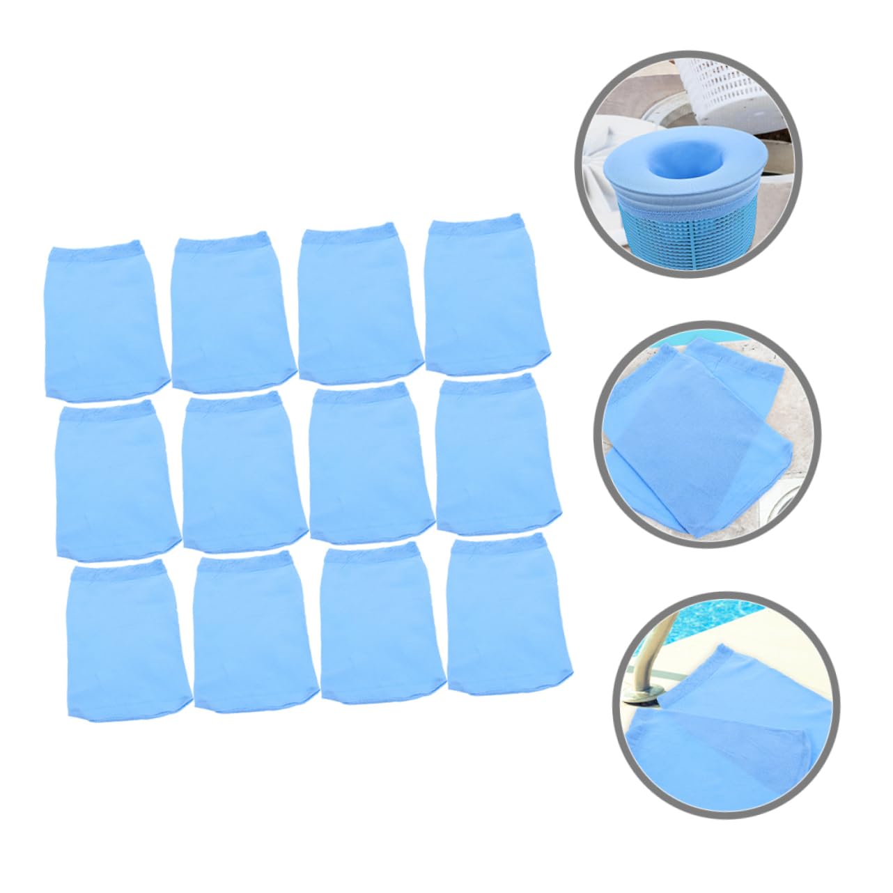 Happyyami 100piezas Calcetines Filtrantes De Piscina para Cestas De Skimmer Limpieza De Bolsas De Filtrado Reutilizables Suelo