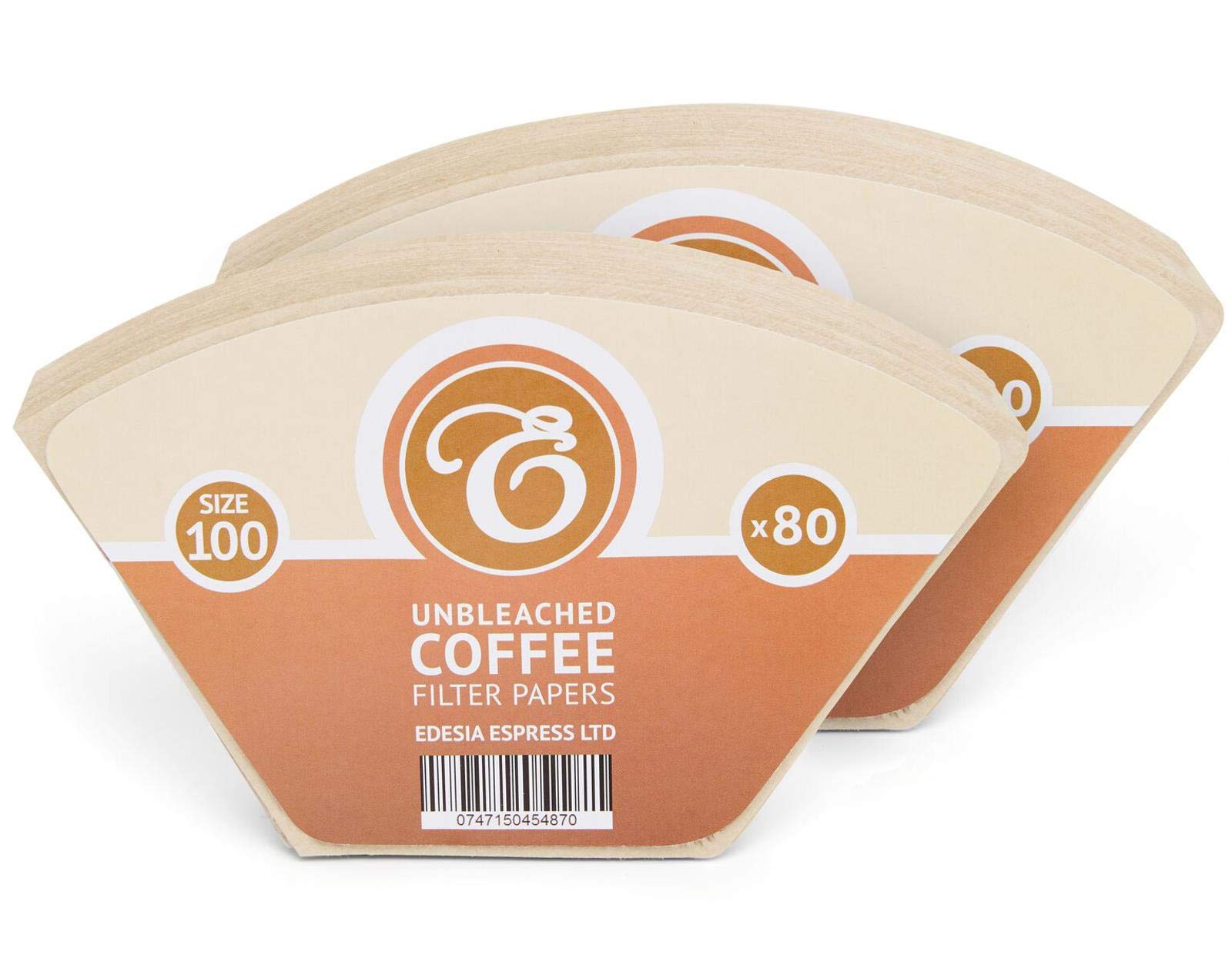 160 Size 100 Coffee Filter Paper Cones, Unbleached for Melitta Aromaboy by EDESIA ESPRESS