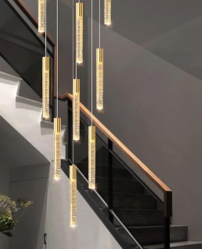 Miniatura 7 de Candelabros de luces largas para sala de estar, entrada, comedor moderno, luces LED, lámparas colgantes, lámparas de cristal, accesorios para