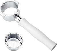 Vista 31 de Normcore 51mm Portafiltro Sin Fondo Desnudo de 2 Orejas Compatible con Delonghi ECP3420/EC155/BCO430/EC260 con Mango de Aluminio Anodizado