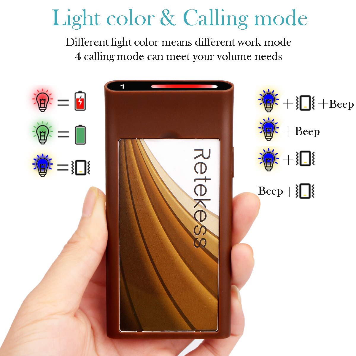 Retekess T112 - Cercapersone Per Ristoranti | Senza Filo, 500m Di Portata | 36 Ore Di Autonomia | 20 Pezzi | Per Bar, Hotel - Foto 7