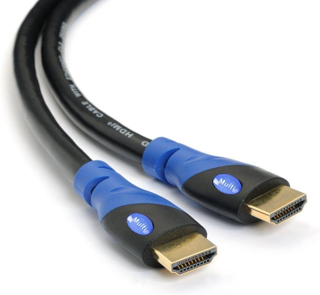 MutecPower High Speed 2 meter Ultra HD HDMI 2.0 Cable with Ethernet - 4K @ 60Hz 2160p Supports 3D & Audio Return Channel - 2M Black male to male cable