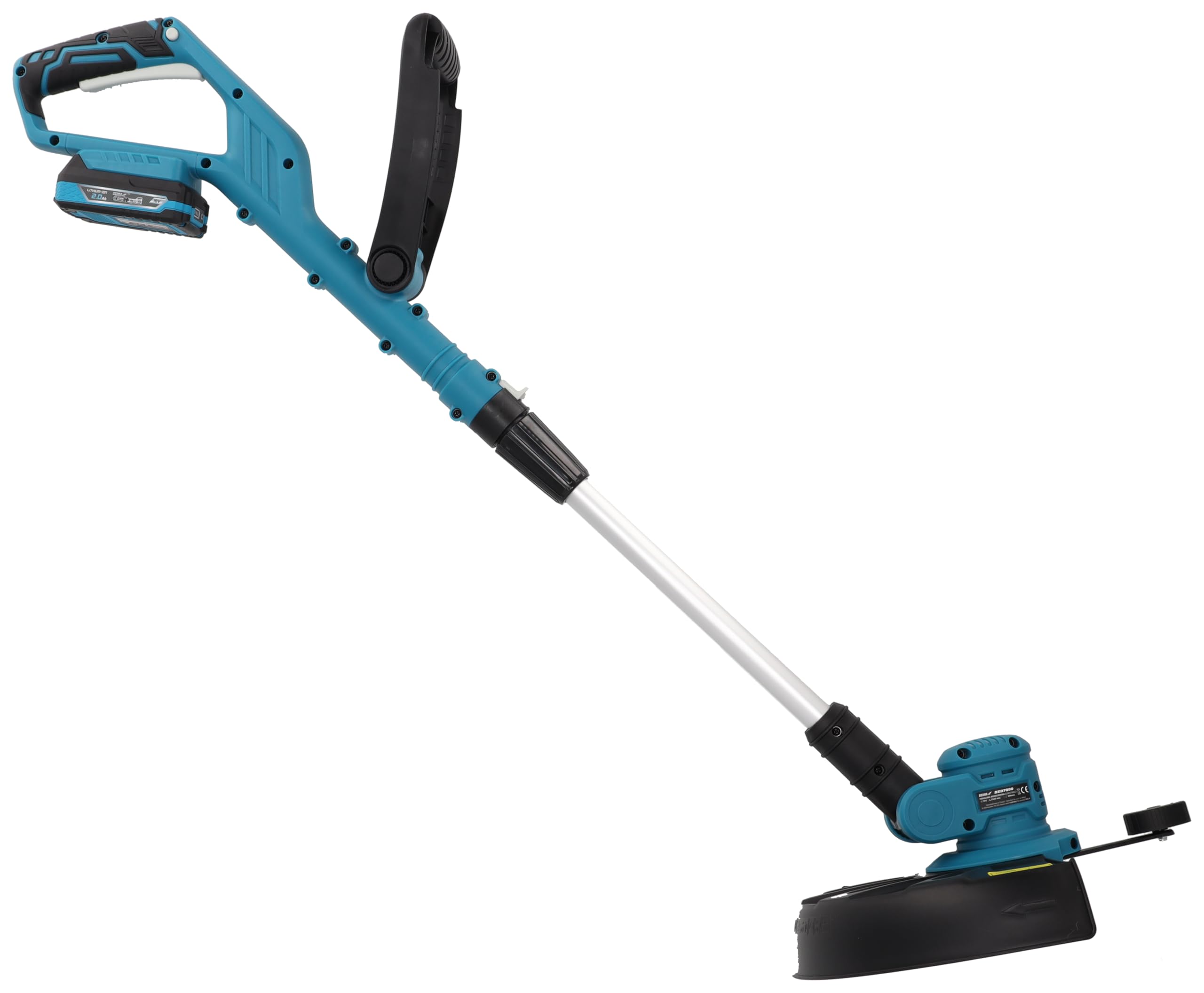 DEDRA elektryczna podkaszarka do trawy z akumulatorem 2,0 Ah18 V i ładowarką, średnica cięcia Ø 30 cm, 8800 obr./min, lekka i ergonomiczna, waga 1,9 kg, rura teleskopowa i regulowany uchwyt