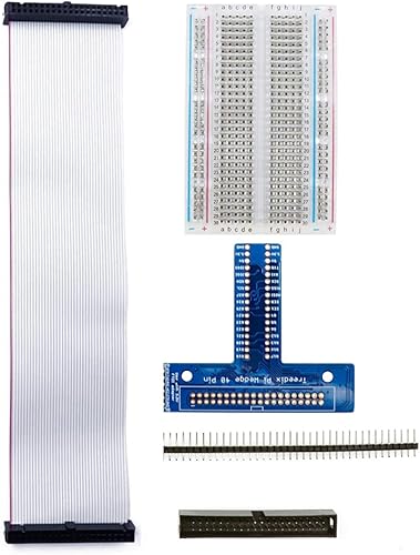 Treedix Pi GPIO - Kit de expansión para Raspberry Pi 4B 3B+ 3B 2B B+, placa adaptador de expansión GPIO tipo T + 400 puntos de corbata sin soldadura