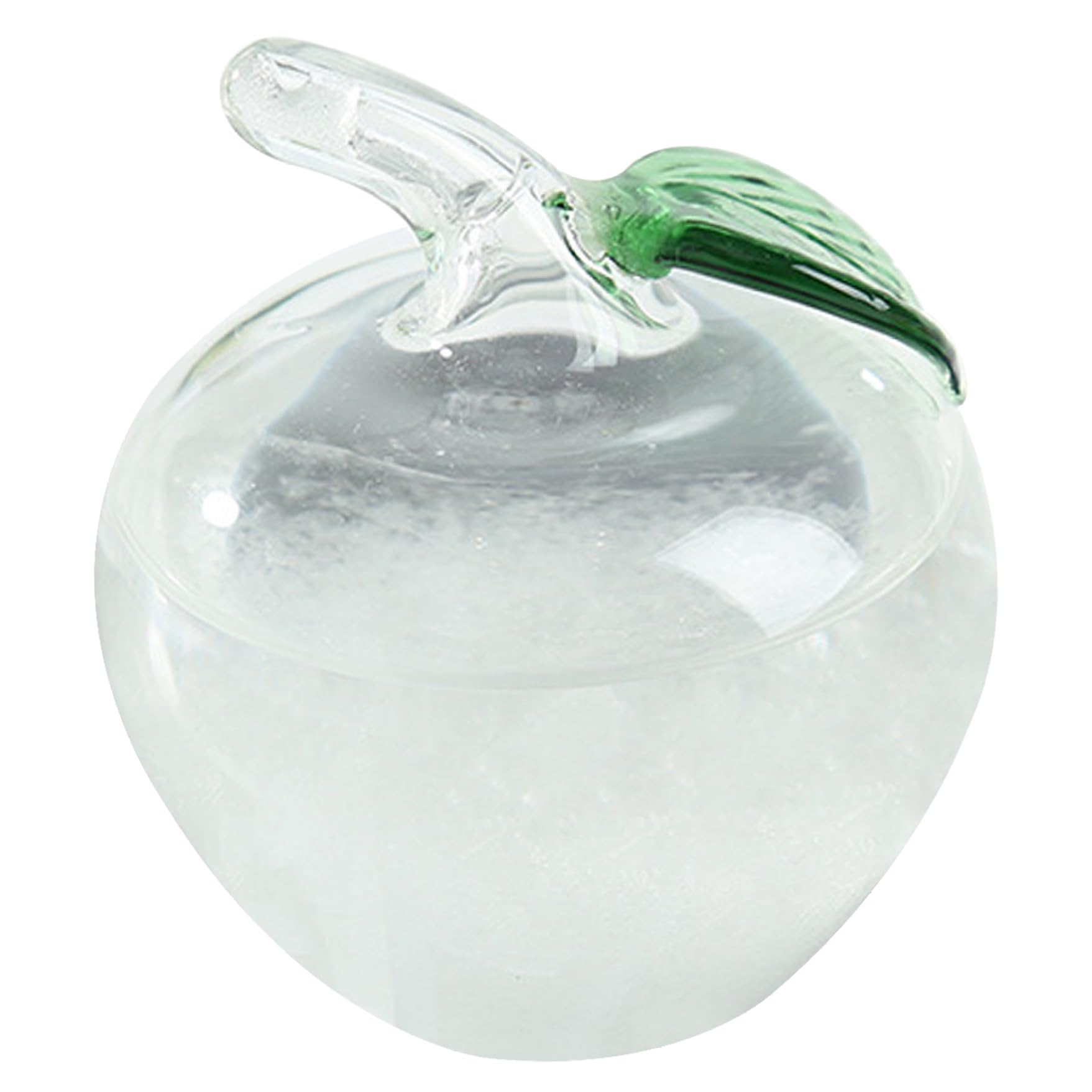 Storm Glass Apple Shape Weather Glass Mini Polished Weather Predictor Decorative Storm Glass Weather Forecaster Outdoor Decoration Supplies