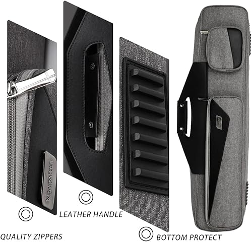 Miniatura 4 de Pool Cue Case 4x4 with Backpack Straps Carrying Case for 4 Pool Cues