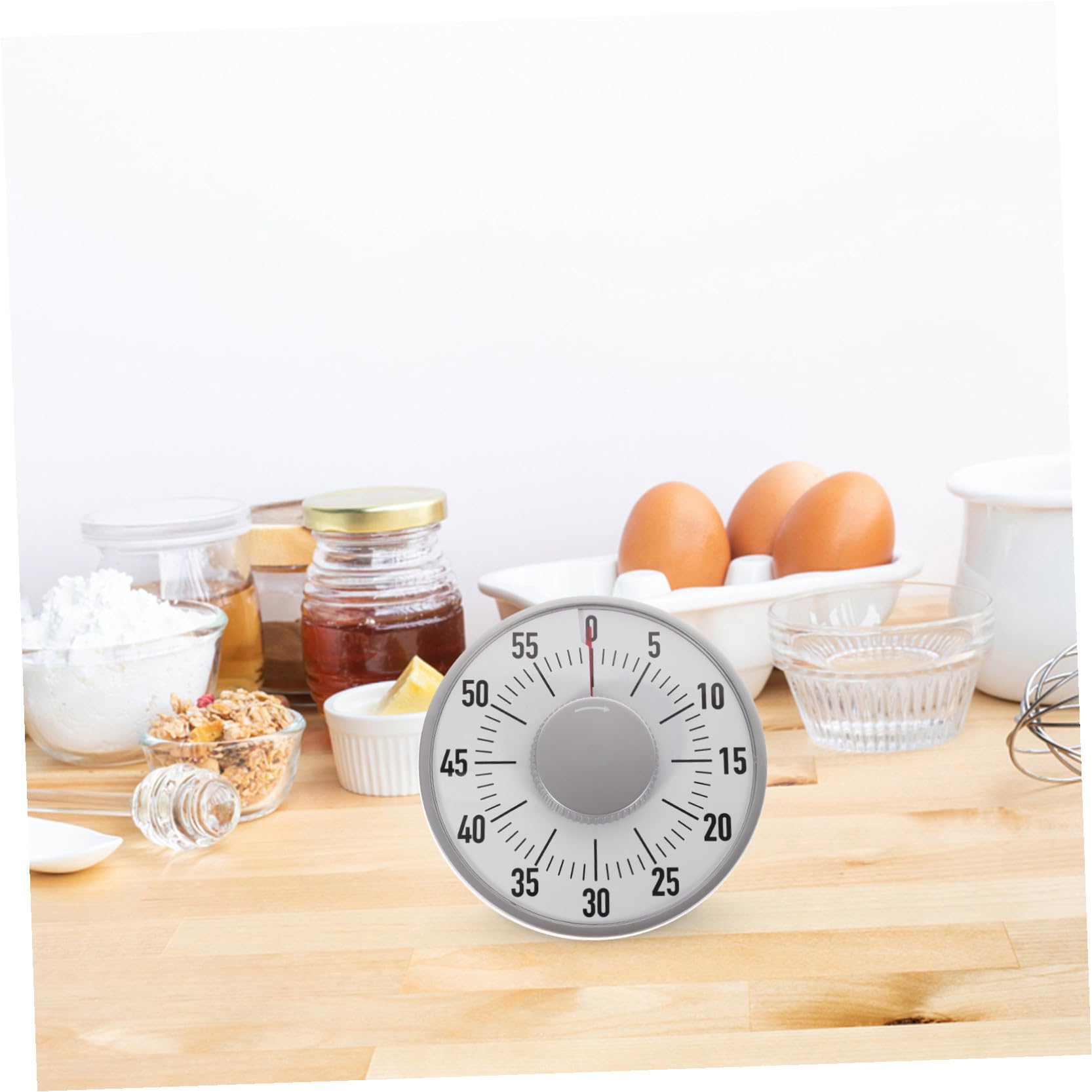 MAGICLULU Timer da Cucina per Studio in Abs Bianco, Conto alla Rovescia Promemoria, Pratico per Cottura e Allenamento