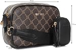 Nine West Women's Peaches Mini Camera Crossbody Crossbody, Brown/Black, Size O/S