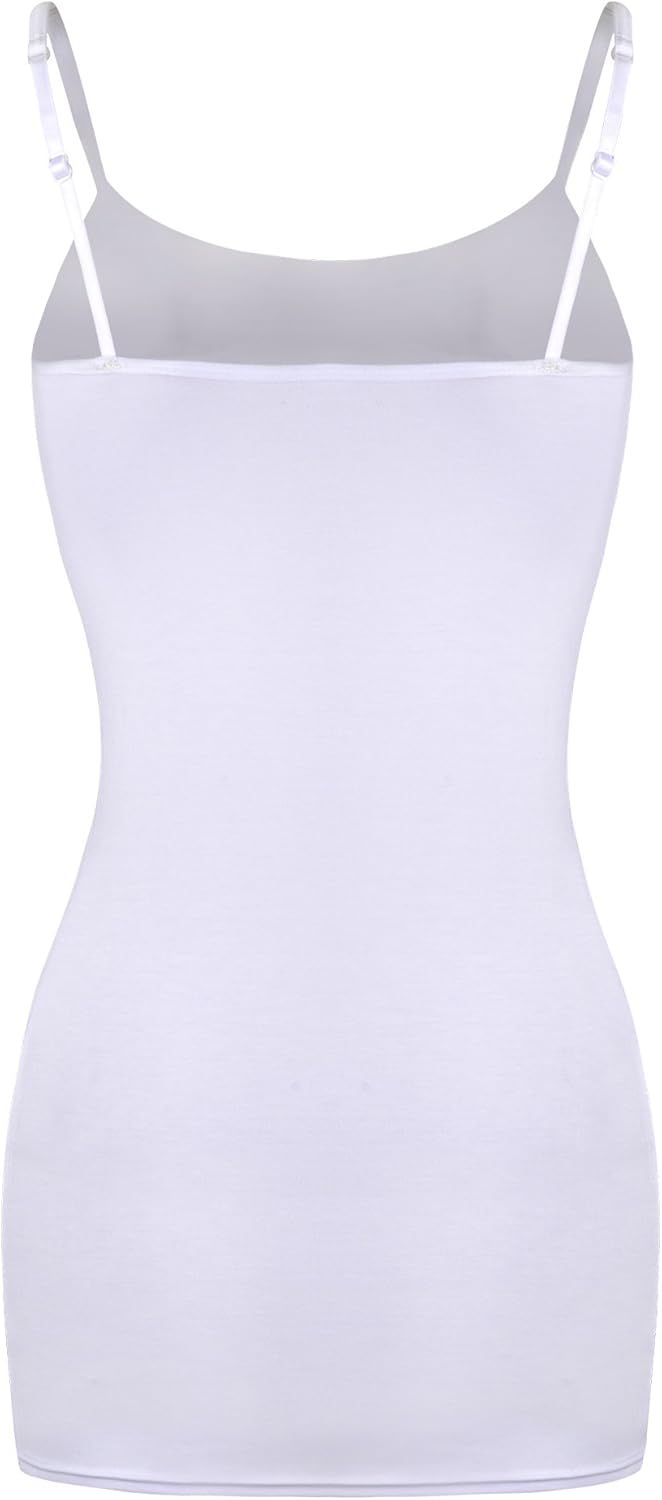 SATINIOR Women Cami Camisole Adjustable Spaghetti Strap Tank Top Basic Layering Long Tanks - Image 4