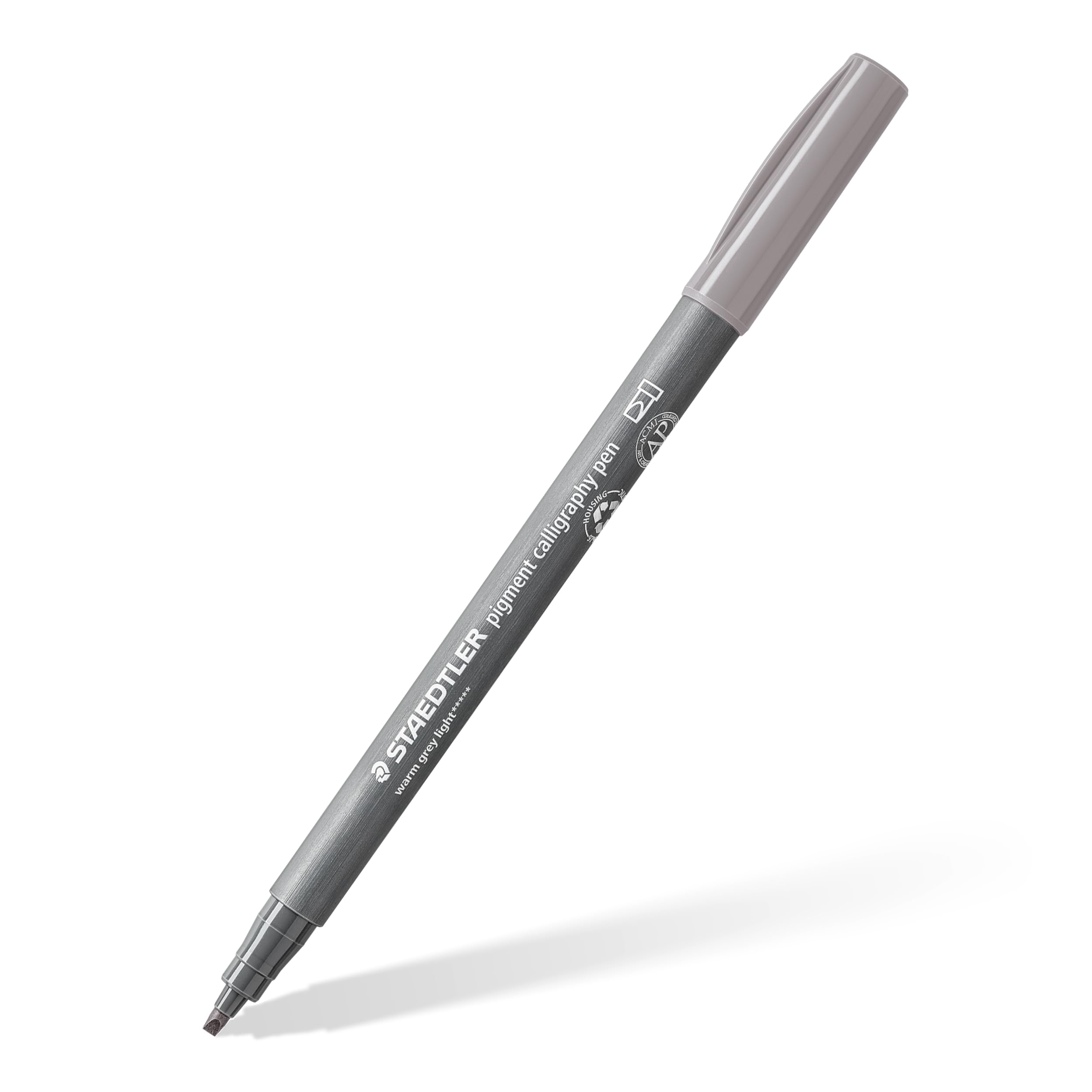 STAEDTLER 375-840 Pigment Arts Calligraphy Pen - Warm Grey Light (Box of 10), standard