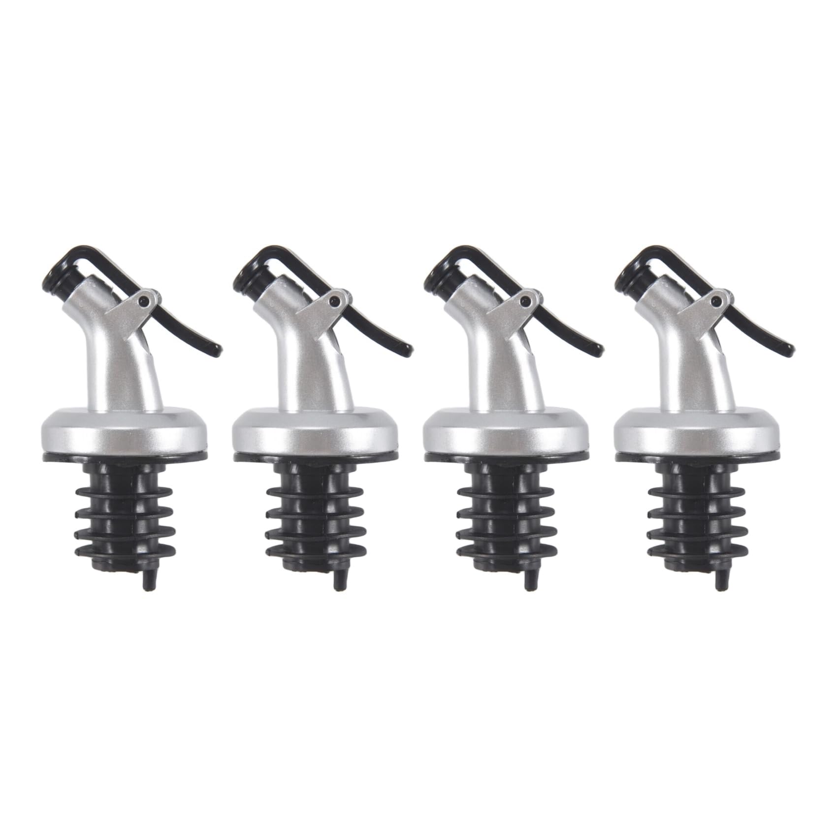 Lobamop 4 Pieces Oil Stopper Pourer,Leakproof Bottle Pourer,Olive Oil Leakproof Spouts,with Dust Cap,for Oil,Olive Oil,Vinegar