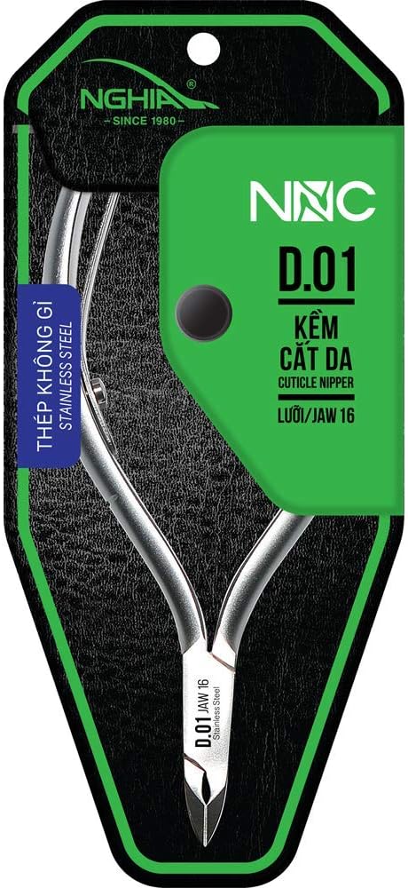 Stainless Steel Cuticle Nipper D-01 Jaw 16 - Kem Nghia Nipper