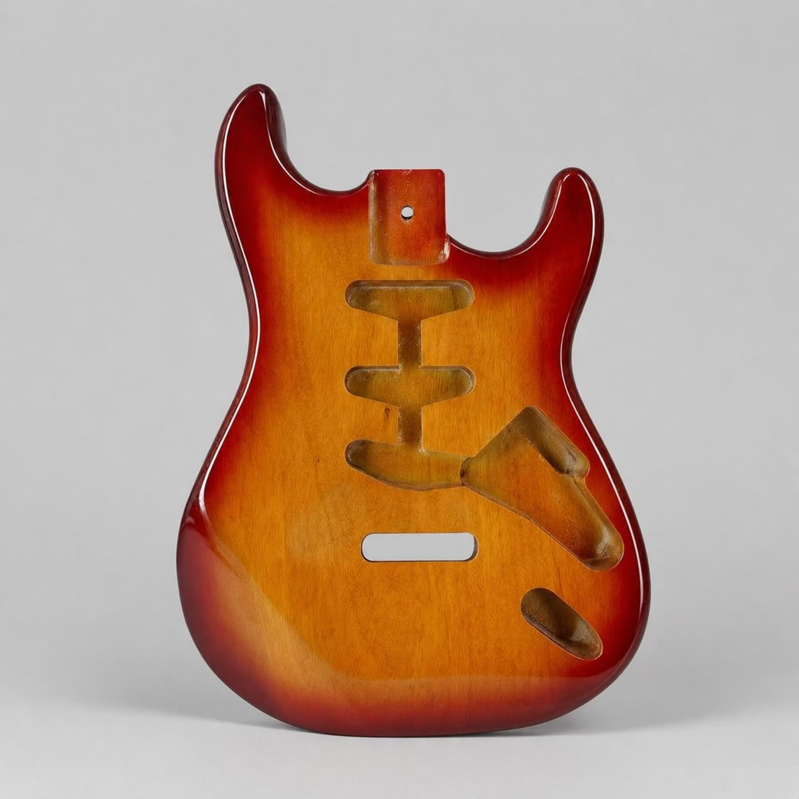 Elektrische Gitarre Ersatz Gitarrenkörper Rohling E Gitarre Mahagoni Klassische mit Komfortabler Halsausnehmung für Austausch Defekter Teile Studio Proberaum