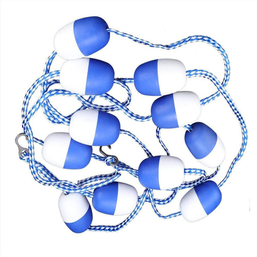 Corde de séparation de sécurité pour Piscine, Boule Flottante, Crochets Ligne, Accessoire pour Voies navigables, 6m